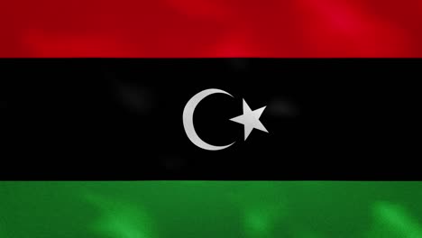 libyan dense flag fabric wavers, background loop