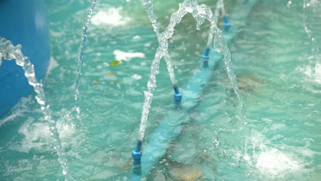 Fountains-in-the-pool-in-the-Mania-park,-Carmel-center,-Haifa,-Israel