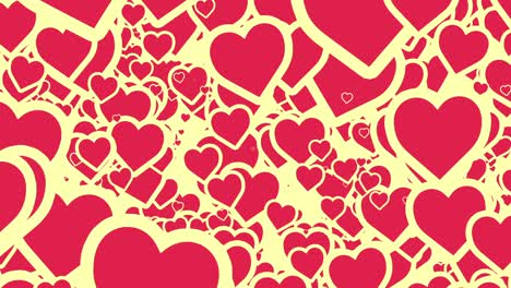 fondo de popping corazón bucle sin costuras con estilo de color pastel