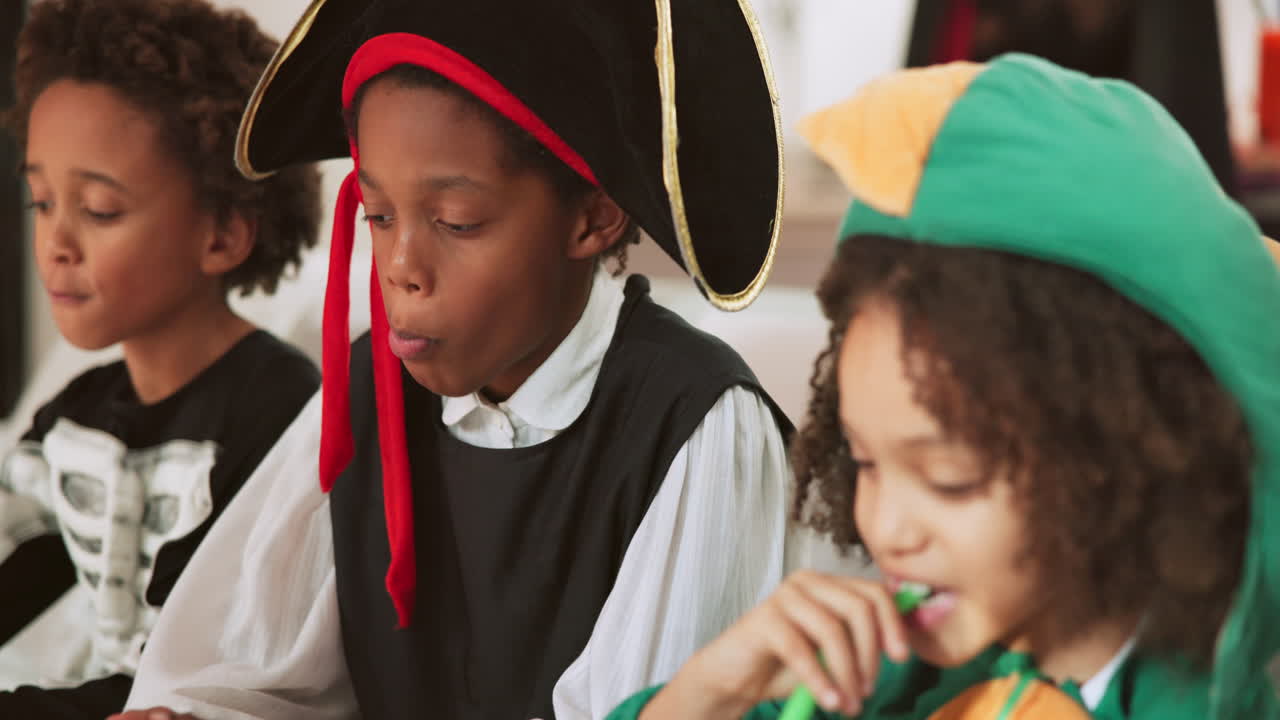 Children in Halloween Costumes