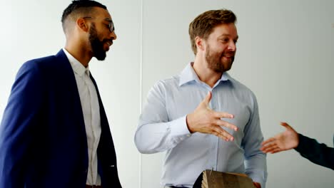 architects shaking hands with each other 4k