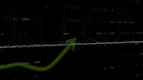 animation of data processing over black background