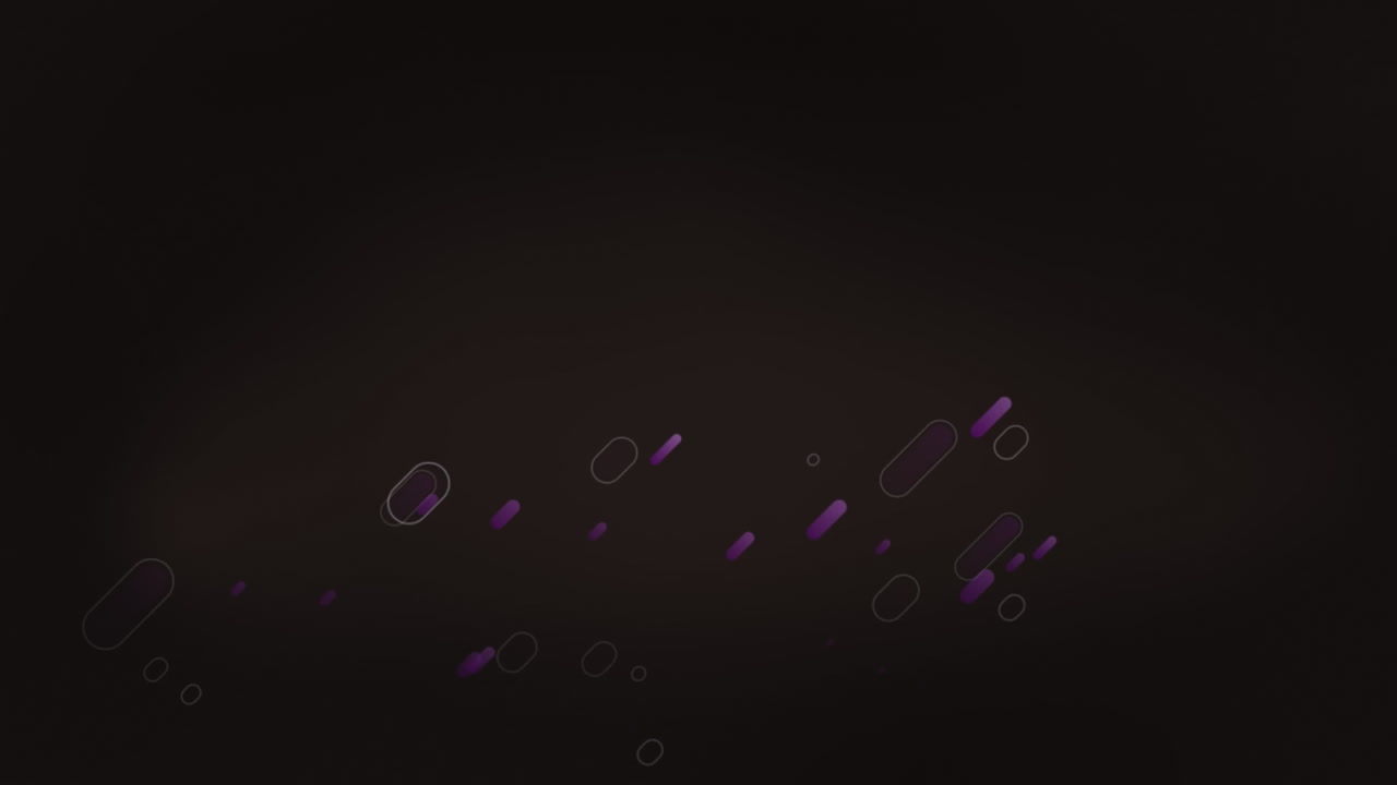 Animation of moving purple trails of light on black background