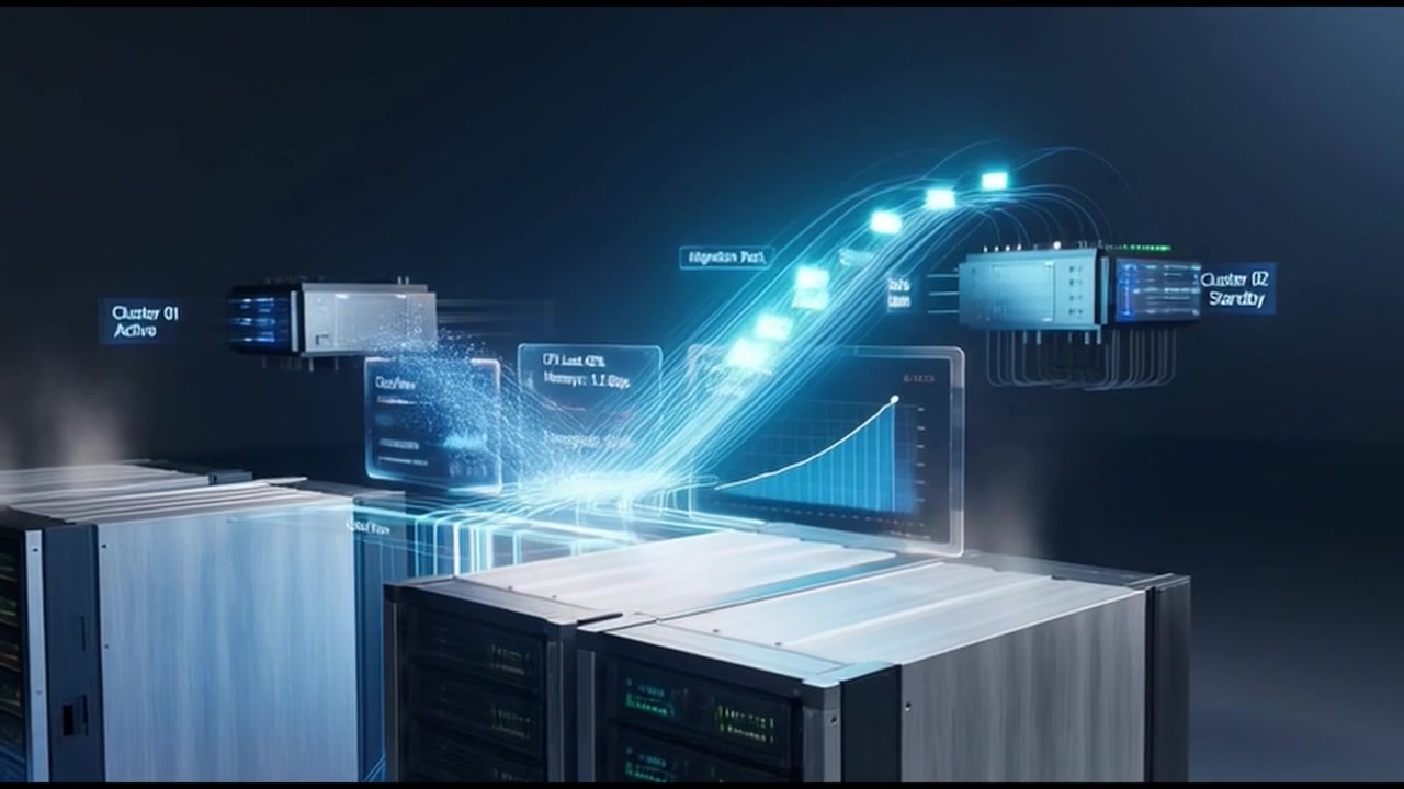 Digital Data Migration Between Server Clusters with Analytics Visualization