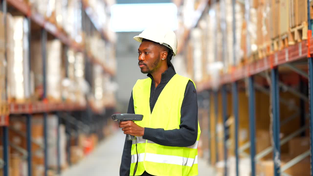 Werkers op het magazijn scannen de voorraad