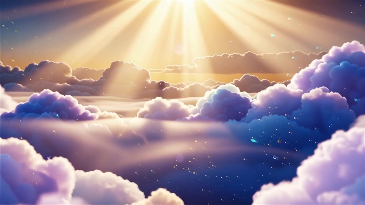 Christian Heavenly Light Worship Background