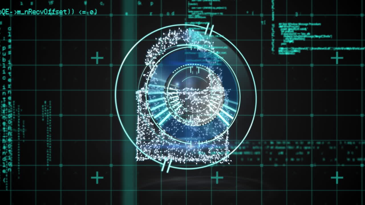 클라우드 및 데이터 처리에 대한 처리 서클의 애니메이션