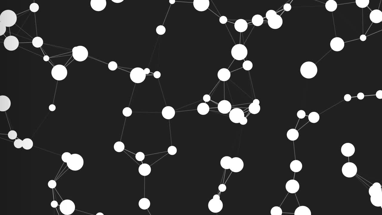 fondo de movimiento abstracto - redes de datos de plexo de dígitos aleatorios de polígono digital