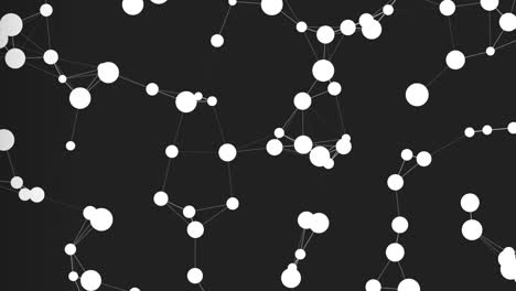 fondo de movimiento abstracto - redes de datos de plexo de dígitos aleatorios de polígono digital