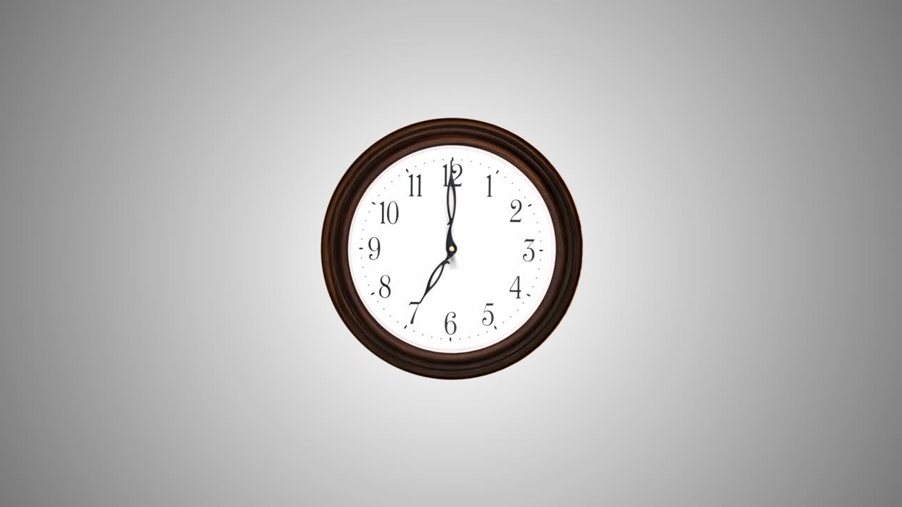 un reloj redondo montado en el lado. timelapse 4k