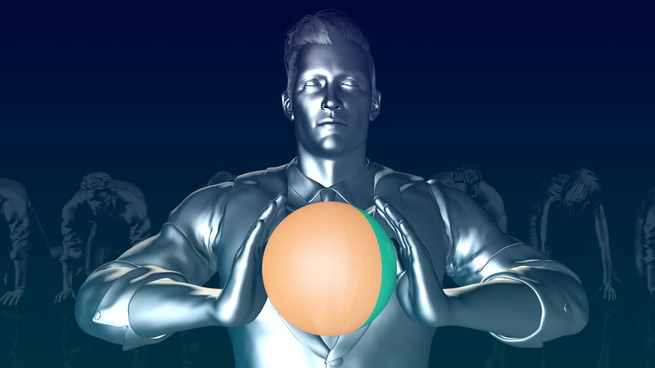 hombre sosteniendo la bandera de irlanda como esfera global