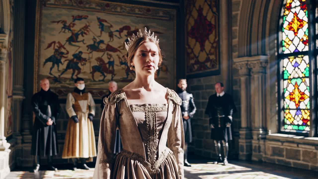 средневековая королева при королевском дворе