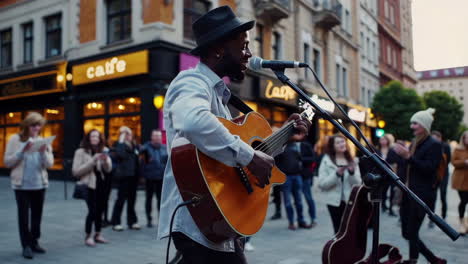 street musician performing