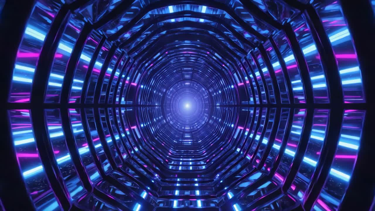 el túnel de neón futurista