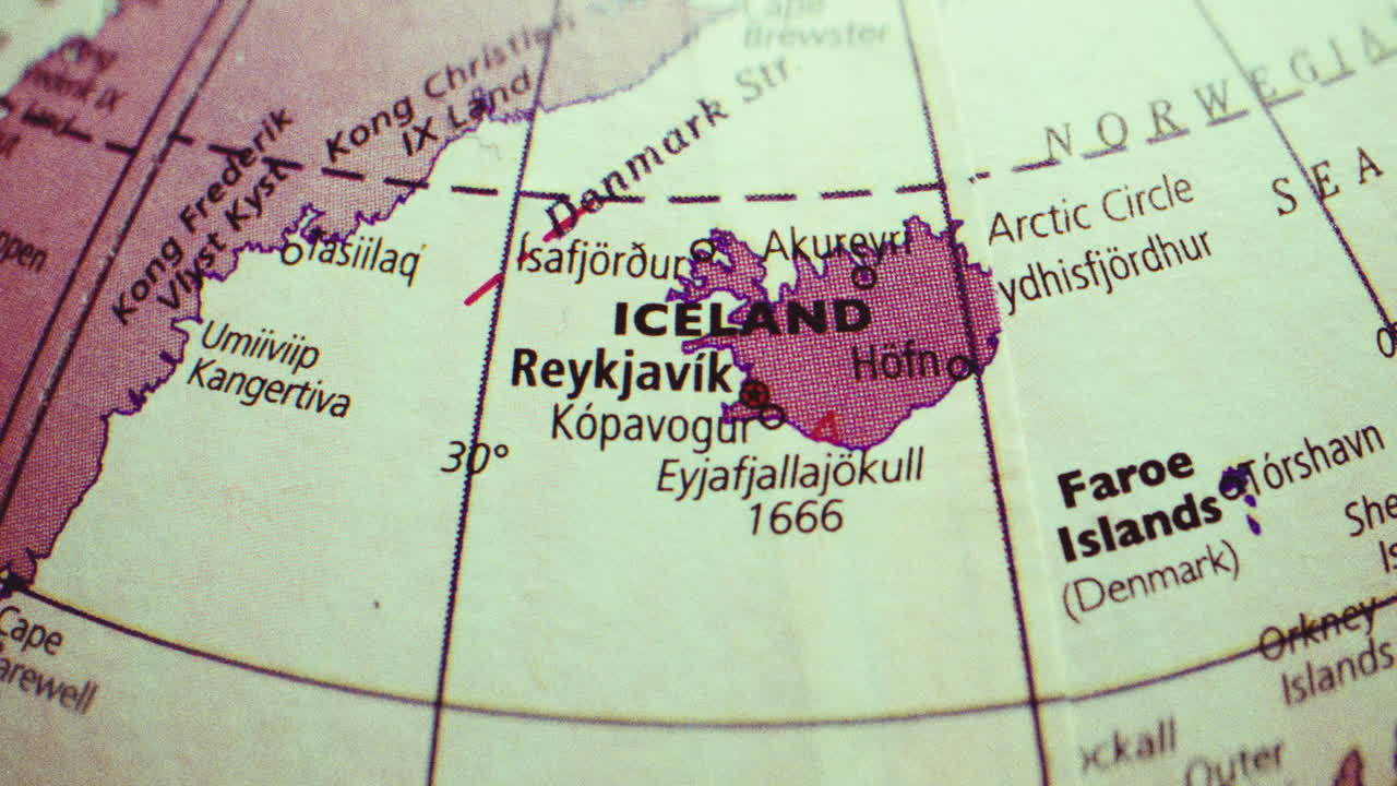 Kort over Island og Færøerne