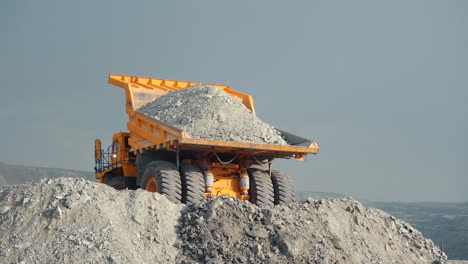 mining haul truck loaded with material