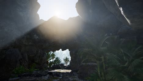 Sun-Light-inside-Mysterious-Cave