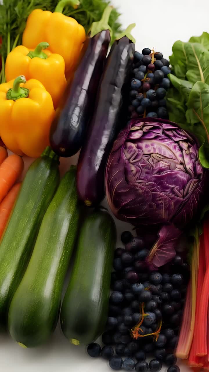 Fresh Organic Fruits and Vegetables 4K