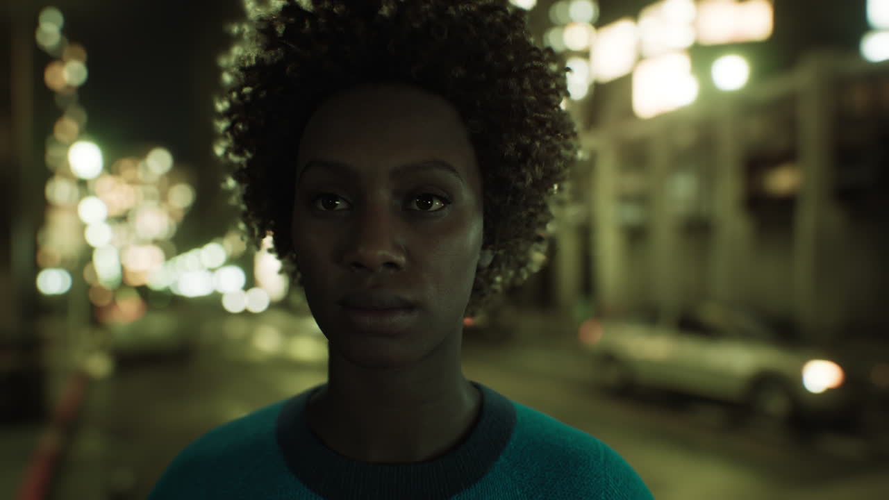 retrato de una joven mujer negra