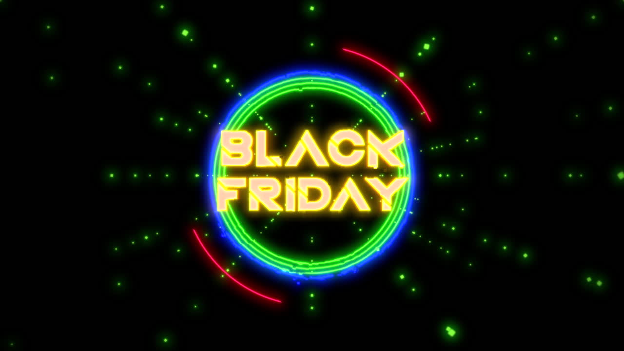 은하계에 선과 삼각형이 있는 검은 금요일