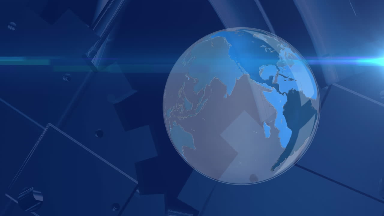 la composición del procesamiento de datos y los engranajes que giran por el mundo