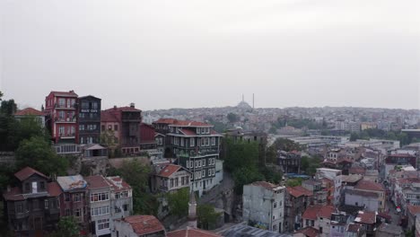 aerial view of fatih landscape in istanbul. 4k footage in turkey