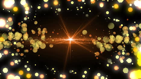 animación de luces de hadas de navidad parpadeando sobre un fondo negro