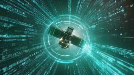 satellite in a technological environment