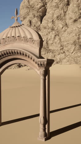 stone archway in the desert