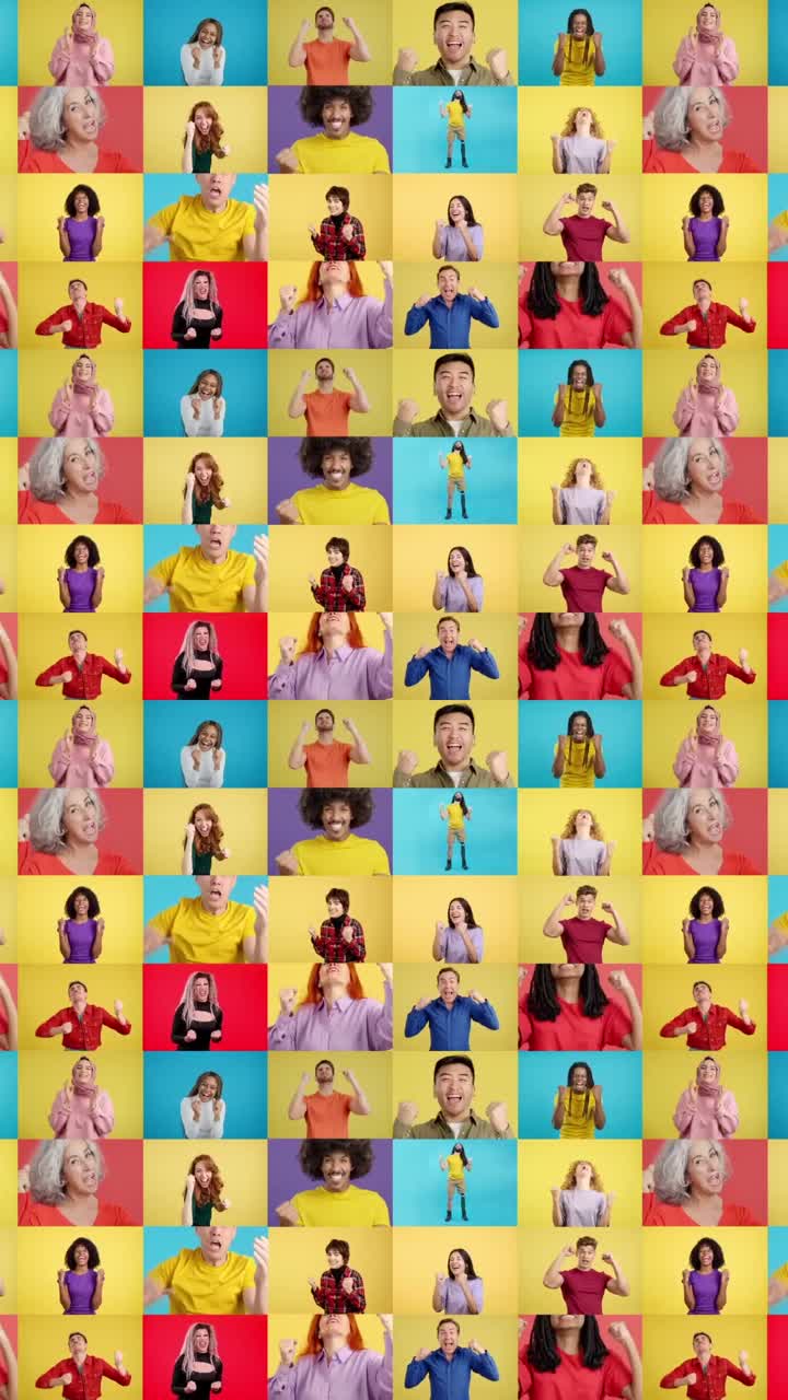 Collage of diverse people giving thumbs up