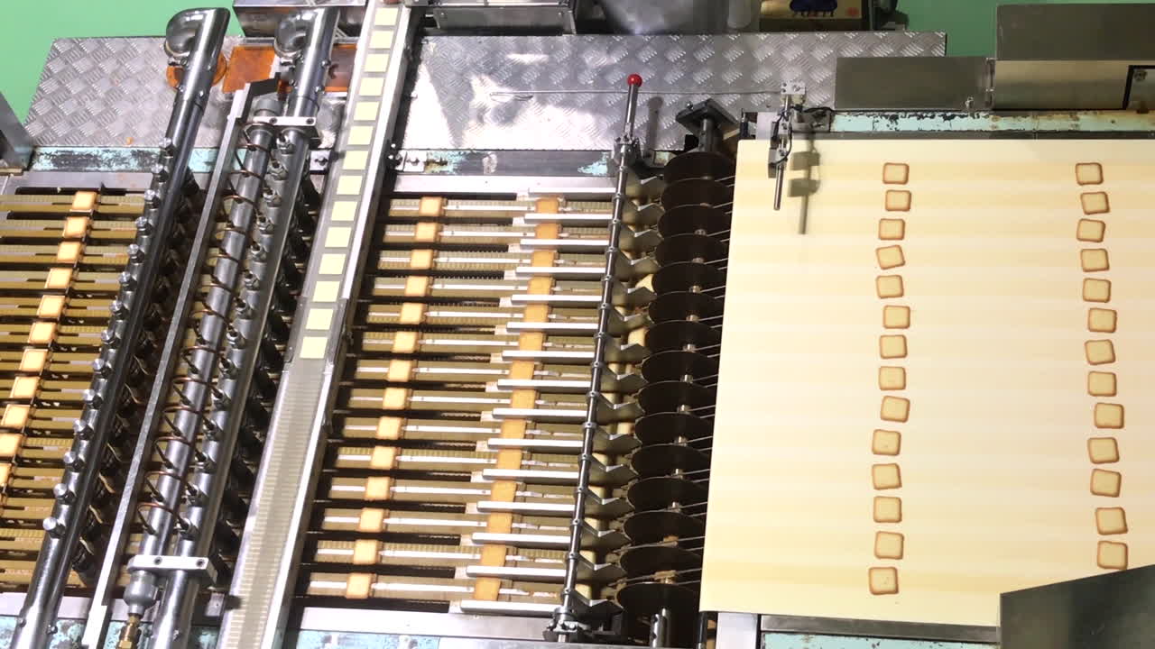 산업에서 작동하는 비스킷 기계 만들기