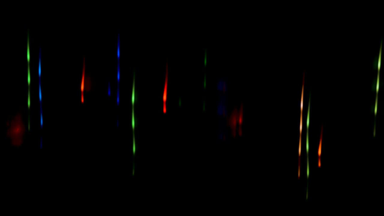 Abstract background,colored stripes in the form of sparks,3D computer graphics,video screensaver.Glowing vertical wavy lines flowing across the screen.