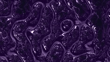 a close-up view of a dynamic black and purple abstract pattern on a dark background. it features intricate jagged lines and scattered circular shapes creating a mesmerizing visual effect