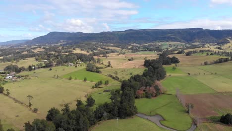 aerial view farms in berry, australia