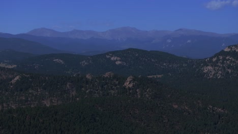 mount blue sky evans evergreen colorado three sisters hiking loop aerial drone idaho springs parallax sunny morning rocky mountains town denver front range upper bear creek circle right motion