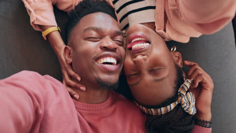 Man,-woman-and-together-for-selfie-while-silly