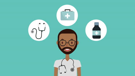 professional doctor medical character animation