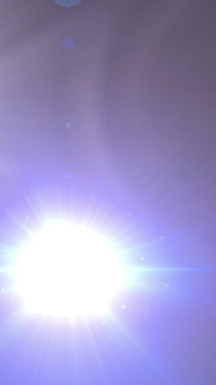 animación del foco con el destello de la lente sobre un fondo oscuro