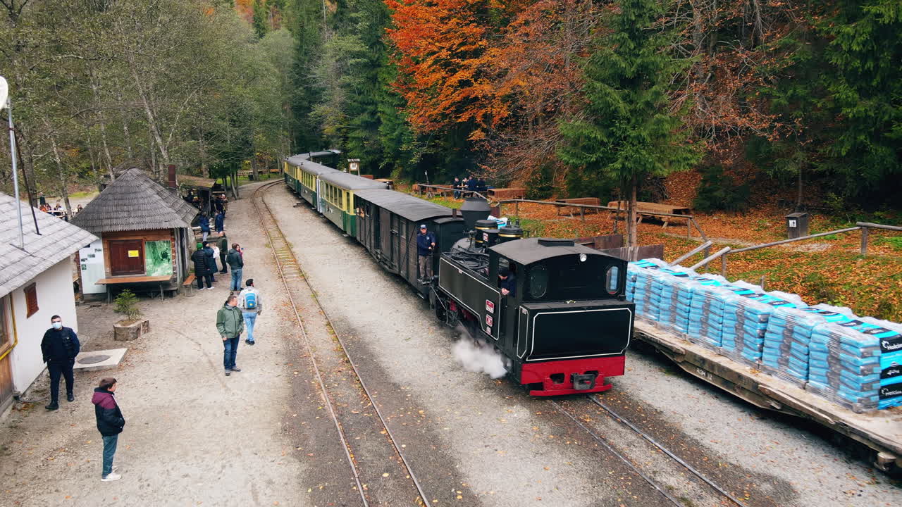 Scenic Train Ride in Autumn