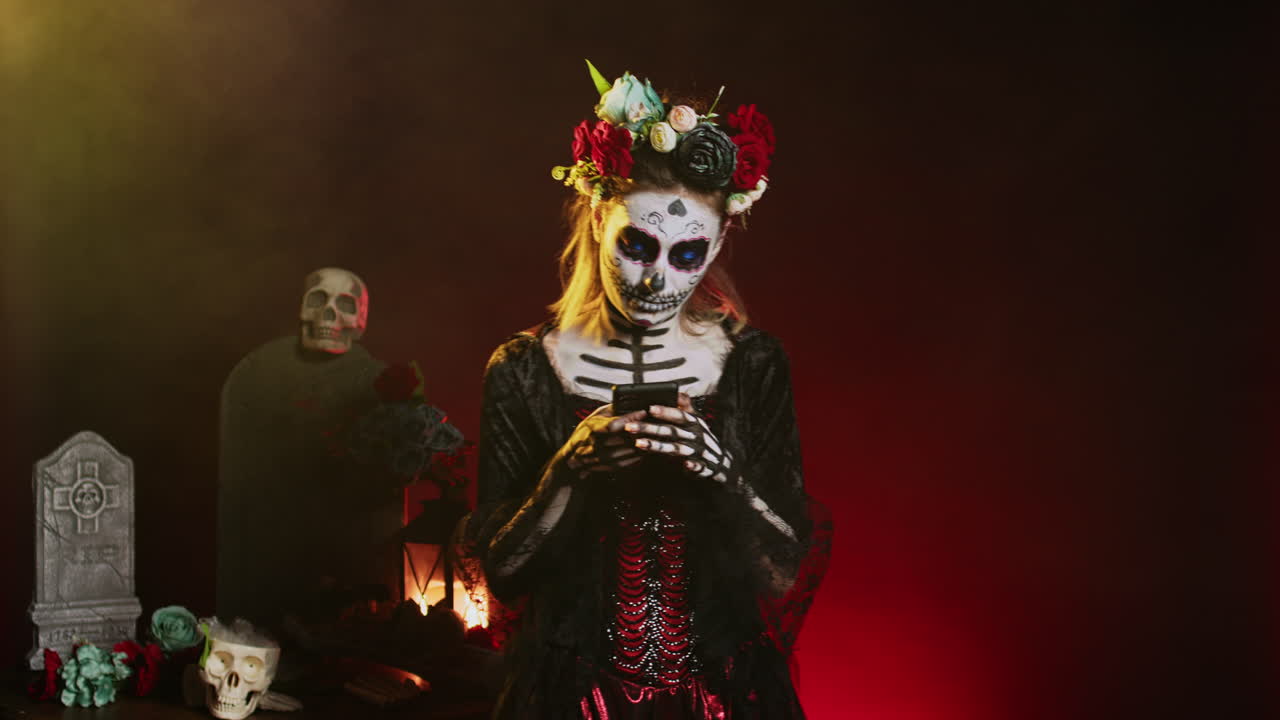 Woman in Day of the Dead Makeup