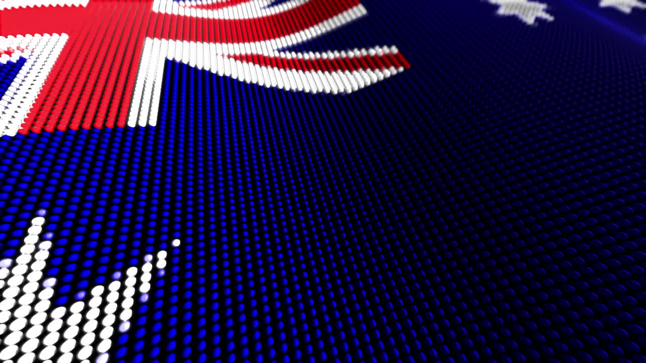 모션 입자 플래그 루프 호주