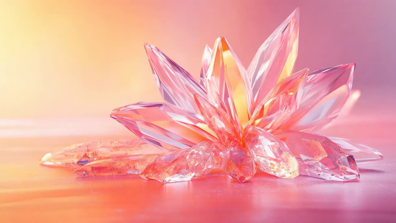 Pink Crystal Lotus Flower