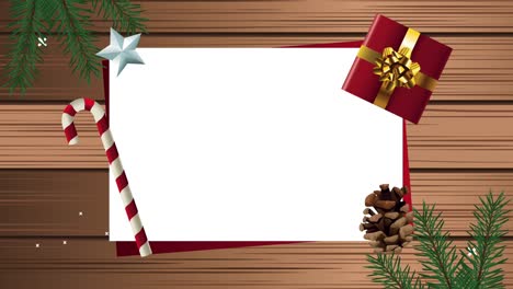 feliz navidad con caña dulce y regalo