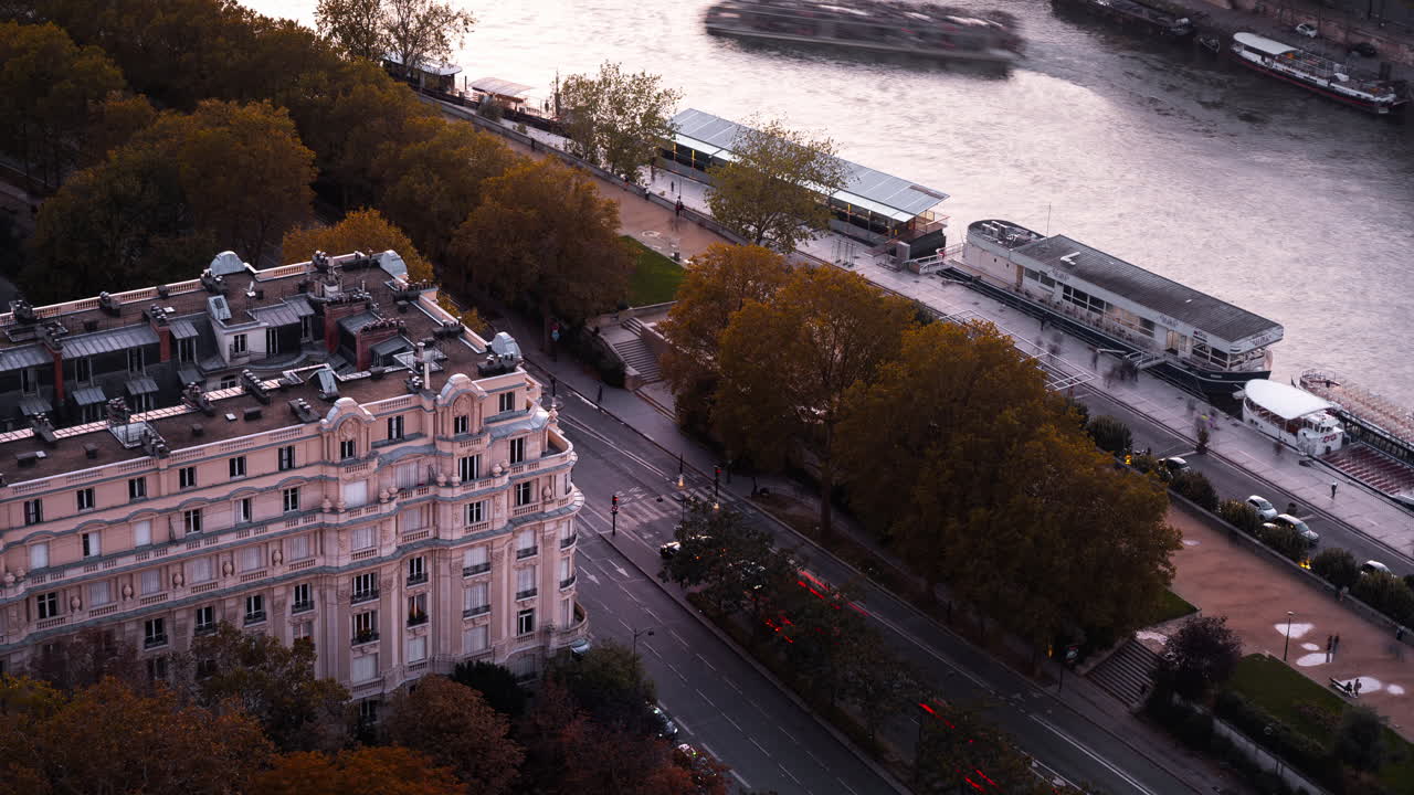 Paris Skyline Sunset View from Above