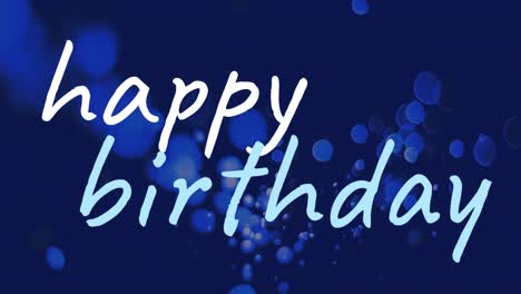 happy birthday on blue background