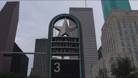 vista 4k del distrito de los teatros de houston