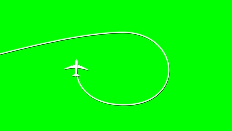 animación de avión volando sobre el mapa del mundo