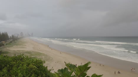 gold coast australia beach ocean coast time-lapse agitated sea waves
