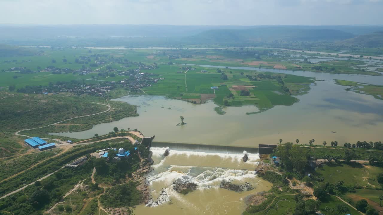 Waterfall Rajdari Devdari and Latif Shah Dam Aerial View