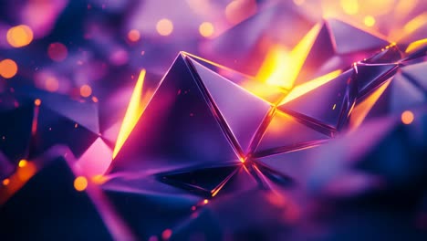 abstract geometric shapes in neon colors